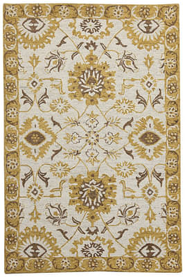 Carpet Gold Wool Romania Hand-Tufted image