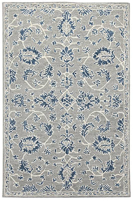 Carpet Gray Wool Romania Hand-Tufted- Gray Blue image