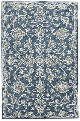 Carpet Navy Wool Romania Hand-Tufted image