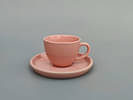Ceramic Cup and Saucer Set | Baby Pink | 125 ml