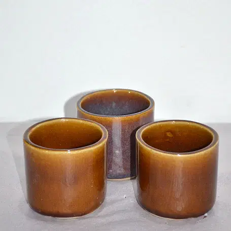 Ceramic Pots Cylinder 3"(Set Of 3) image