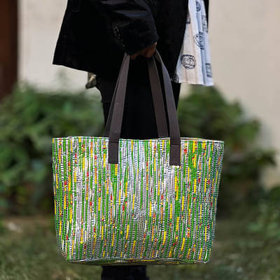 Chamkila Tote Bag | Upcycled | Handloom Textile | Scrapshala image