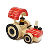 Channapatna Toys Pull Along Toy Wooden Train & Tractor For 12 Months & Above Kids, Toddlers, Infant & Preschool Toys - Set Of 2 Pcs- Multicolor - With Attached String- Encourage Walking
