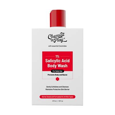 Chemist At Play Acne Control Body Wash With Ceramides | 3% Pentavitin + 1% Salicylic Acid | For Sweaty, Oily, Normal & Dry Skin | For Back Acne (Bacne), Bumpy Texture & Smooth Skin Texture | 236 Ml image