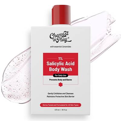 Chemist At Play Acne Control Body Wash With Ceramides, 3% Pentavitin + 1% Salicylic Acid | For Sweaty, Oily, Normal & Dry Skin | For Back Acne (Bacne), Bumpy Texture & Smooth Skin Texture | 473 Ml image