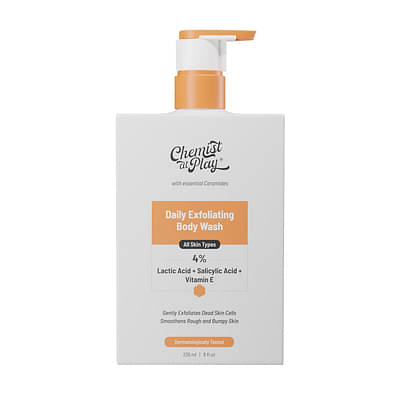 Chemist At Play Exfoliating Body Wash | 2% Lactic Acid + 2% Zemea + 0.5% Vitamin E (236 Ml) image