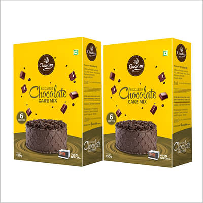 Chocolian Bakers Eggless Chocolate Oven Cake Mix Powder  Instant Cake Mix Powder  3 Step Cake Mix  Mix, Pour & Bake  Moist Chocolate Cake  300 Grams (150GM X 2) image
