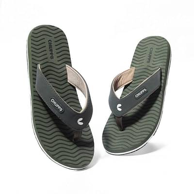 Chupps Men Olive Pu Flipflop Olive image