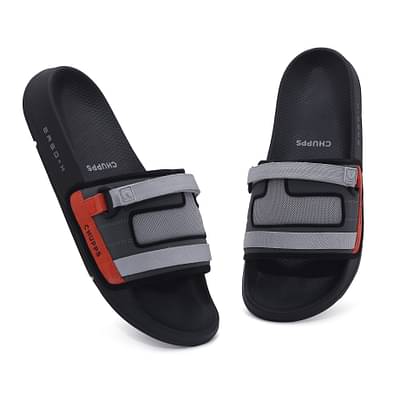Chupps Men'S Rebel Ergox Plus Comfort Slider -Recycled Materials - Grey & Black image
