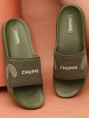 Chupps Men'S Urban One Sliders Edge Casual Slider - Olive Grn image