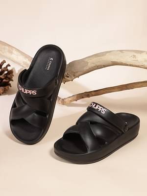Chupps Women Maven Black Casual Slider Black image