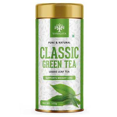 Classic Green Tea For Weight Loss Loose Leaf Green Tea 100gm image