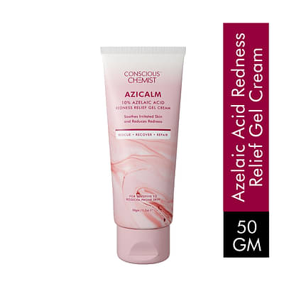 Conscious Chemist Azicalm Face Cream With 10% Azelaic Acid For Redness Relief & Acne Treatment (50g) image