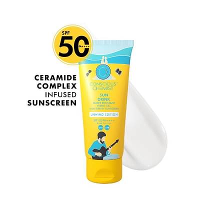 Conscious Chemist Unwind Sun Drink Gel Spf 50 Pa++++ | Fragrance-Free, Water Resistant, Non-Greasy & Uva/Uvb Protection (50G) image