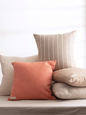 Copper-Red Jaipur Pink Cotton Cushion Cover image