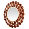 Copper Rose Mirror Wall Decor Set Of 2