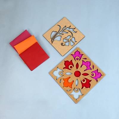 DIY Rangoli Floral Kit - Natural image