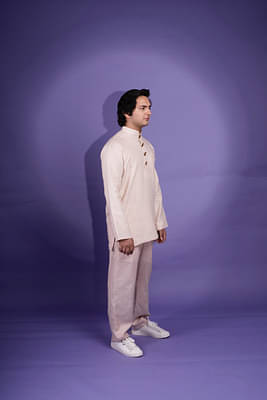 Dearly Beloved Hemp Kurta And Dearly Beloved Hemp Pants Set image