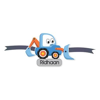 Doxbox Magnet Rakhi - Construction Blue image