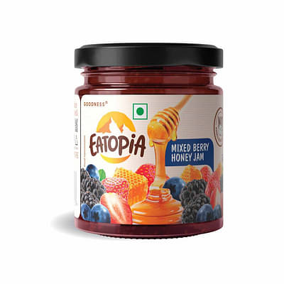 Eatopia Mixed Berry Honey Jam (240Gm) image