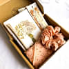 Eco-friendly Gift Box- Peach with brown dots