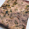Eco-printed Kala Cotton Stole - Peach with Green