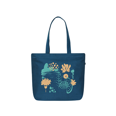 Ecoright Large Zipper Tote Bag - Abstract Bloom image