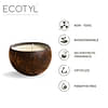 Ecotyl Coconut Shell Candle - Patchouli & Rosewood