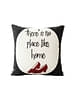 Elementary Fine Polyester Good Vibes Only Cushion Covers Pack Of 5 - Red & White (12 X 12 Inches)