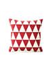 Elementary Fine Polyester Good Vibes Only Cushion Covers Pack Of 5 - Red & White (12 X 12 Inches)