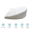 Elementary Premium Memory Foam Pregnancy Wedge Pillow With Removable Cover - White