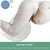 Elementary Premium Memory Foam Pregnancy Wedge Pillow With Removable Cover - White