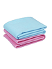 Elementary Smart Dry Waterproof Bed Protector Sheet Pack Of 2 Blue & Pink - Large