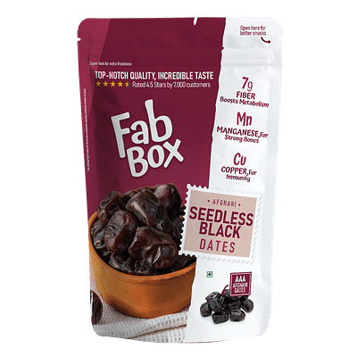 FabBox Seedless Black Dates 140g - Pack of 2 image