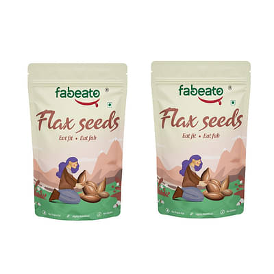 Fabeato Natural Raw Premium Flax Seeds for Eating 250 Gm image