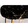 Faux Fur Stool for Sitting -Black Gold