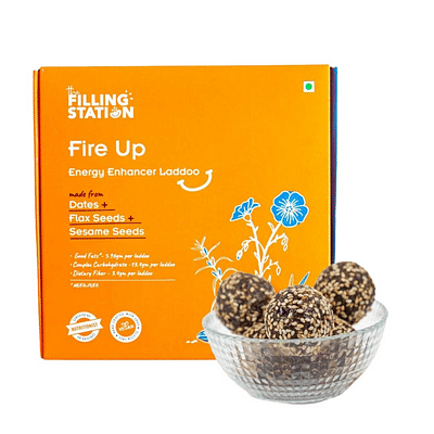 Fire Up - Dates+Flax Seed+Sesame Seed Laddoo for Energy enhancer (250 gms) image