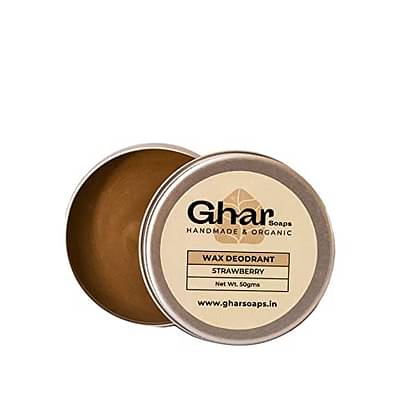 Ghar Soaps Organic Deodorant For Women And Men - Strawberry
(50G) image