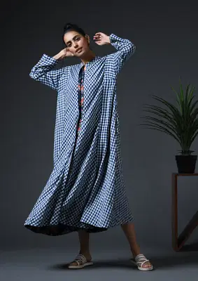 Gingham A-line dress image