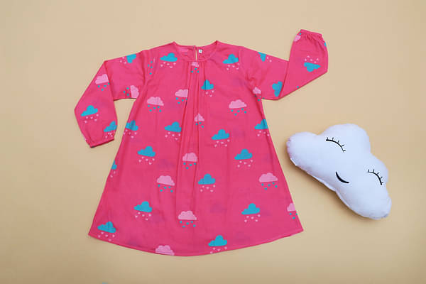 Girls Nightdress - Little Clouds Pink image