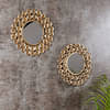 Gold Rose Mirror Wall Décor Set Of 2