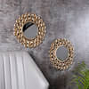 Gold Rose Mirror Wall Décor Set Of 2