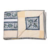 Green Blue Yellow Floral - Hand Block Printed Single Bed Cotton Dohar