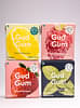 Gud Gum- Natural Chewing Gum- Charcoal Mint, Raspberry, Strawberry, Lemon Flavour- Sugar Free, Biodegradable- Combo pack of 4 (60 chewing gums)