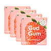 Gud Gum- Natural Chewing Gum- Strawberry Flavour- Sugar Free, Biodegradable- Pack of 4 (60 chewing gums)