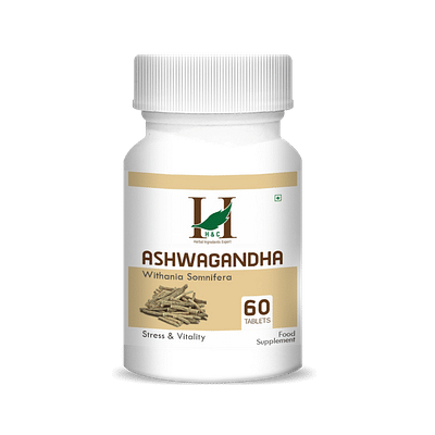 H&C Ashwagandha Tablets 350Mg | Pack Of 2 | 60 Count Each image