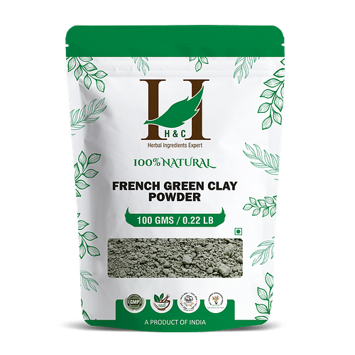 H&C French Green Clay Powder | Pack Of 2 | 100 Gm Each image