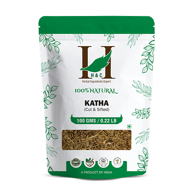 H&C Katha Cut & Sifted | Herbal Tea Ingredient | Pack Of 2 | 120 Gm Each image