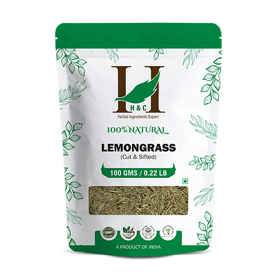H&C Lemongrass Cut & Sifted | Herbal Tea Ingredient | Pack Of 2 | 120 Gm Each image