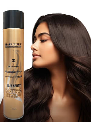 Hair Pure Pro-Vitamin B5 Conditioning Formula Extra Hold Hair Spray For Mem & Women 430Ml| Brush Out With Ease |Styling Hair Spray - 430Ml image
